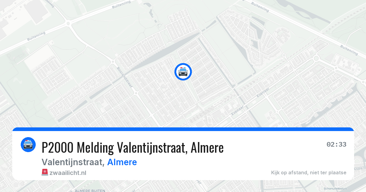 P2000 Melding Valentijnstraat, Almere — 21 apr 2026
