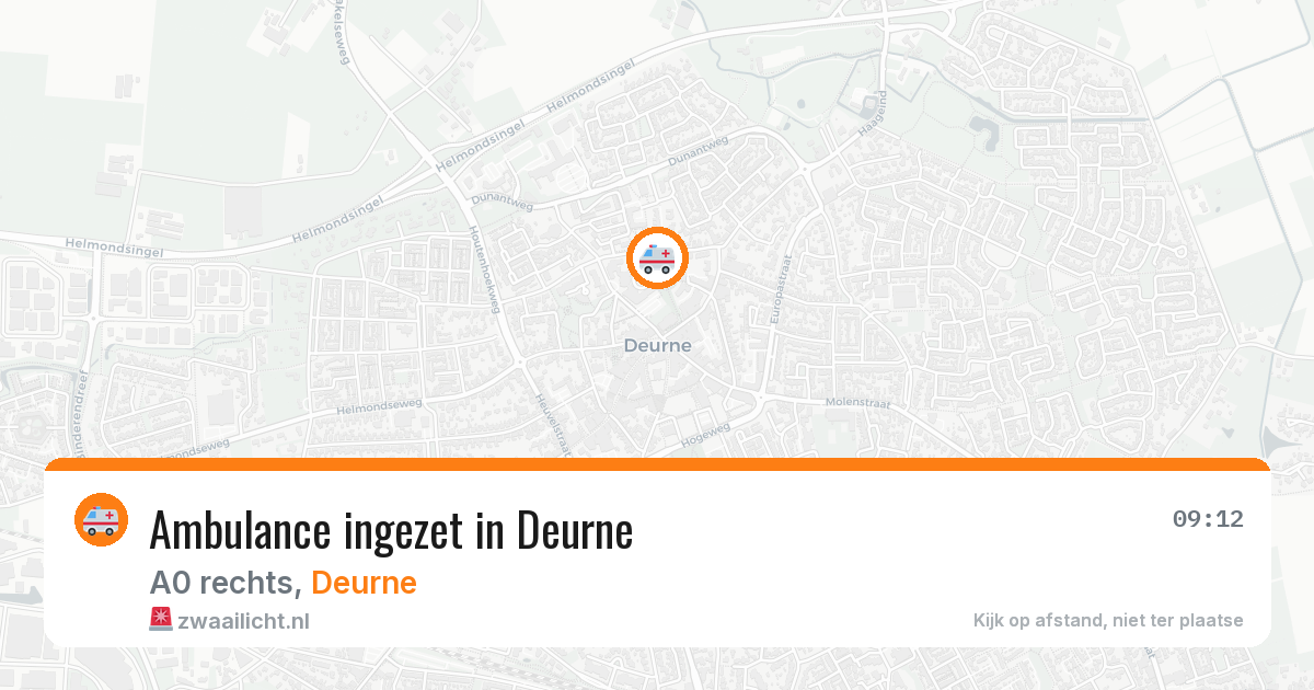 Ambulance ingezet in Deurne — 1 feb 2026 | 🚨 Zwaailicht.nl