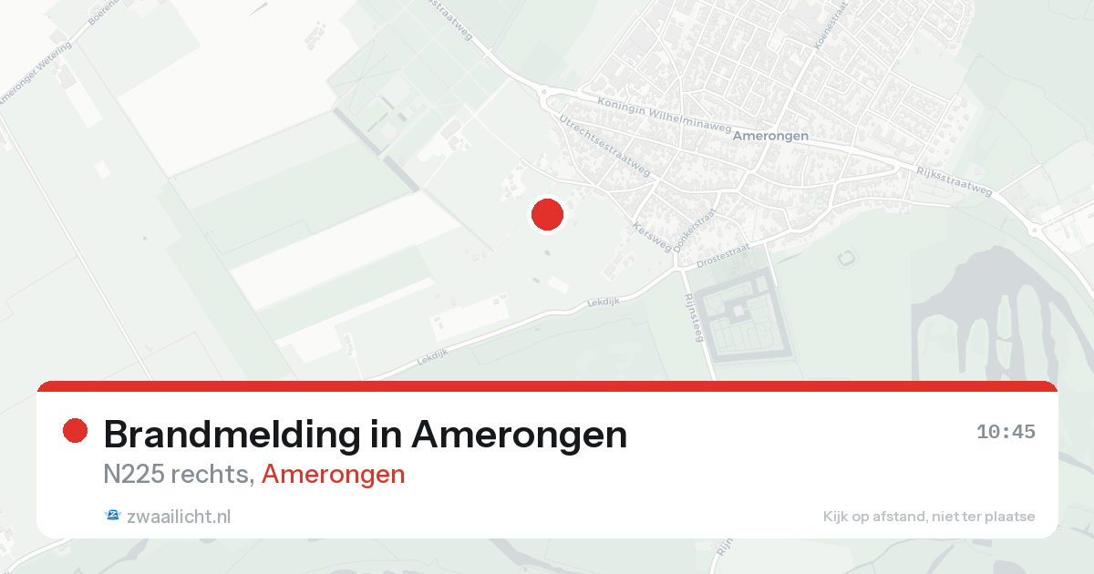 Brandmelding in Amerongen — 16 aug 2026