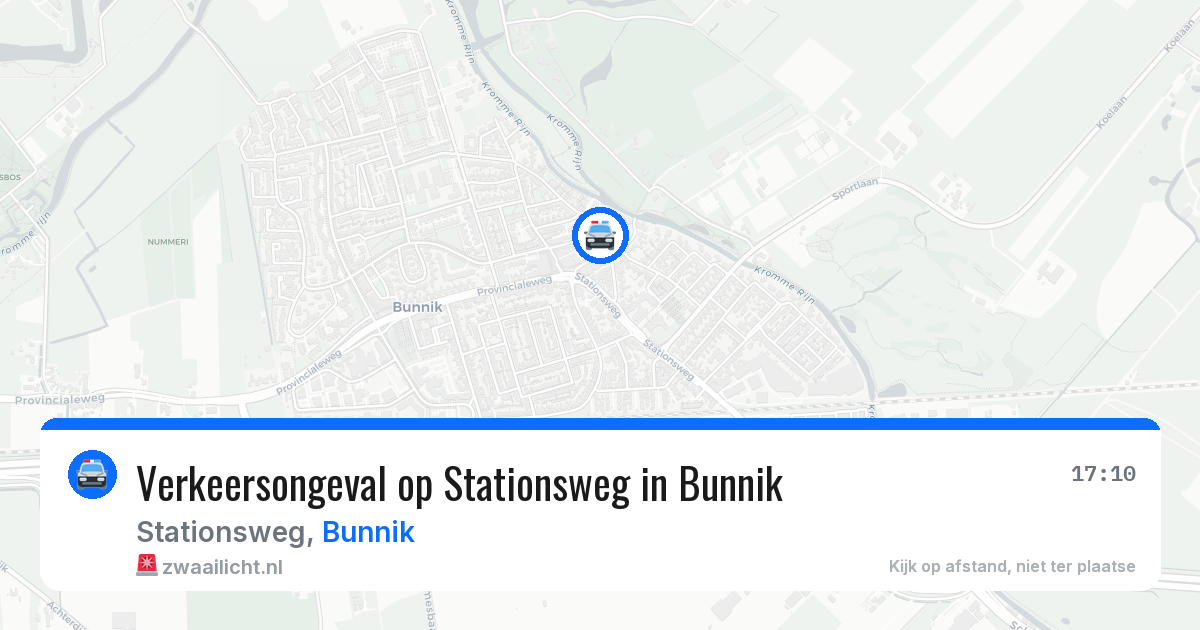 Verkeersongeval op Stationsweg in Bunnik — 5 aug 2026