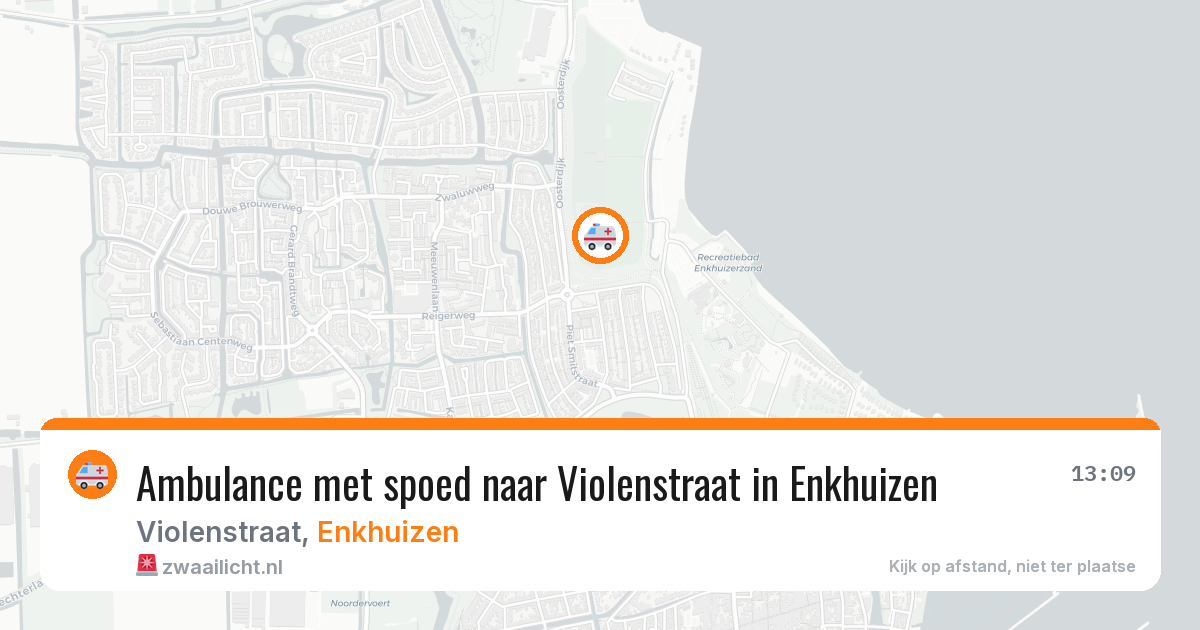 Ambulance met spoed naar Violenstraat in Enkhuizen — 1 jul 2026