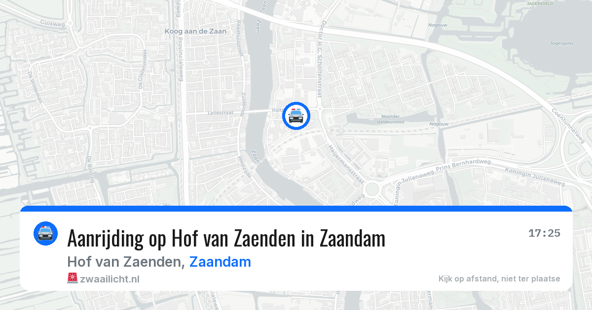 Aanrijding op Hof van Zaenden in Zaandam — 22 mrt 2026
