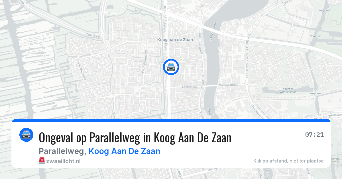 Ongeval op Parallelweg in Koog Aan De Zaan — 16 jun 2026