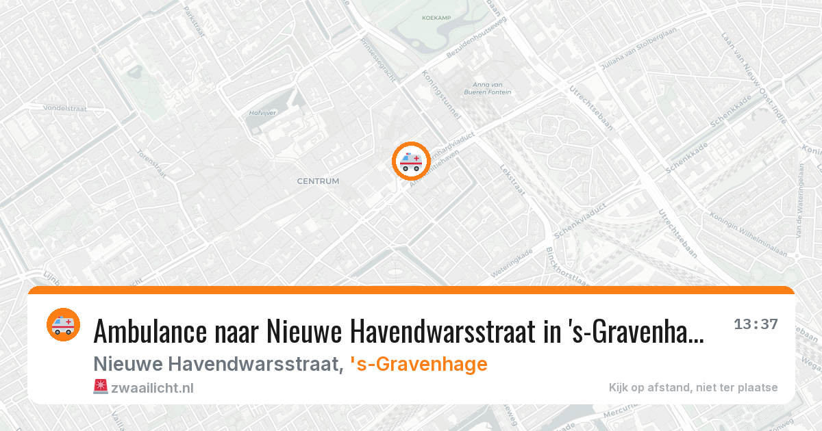 Ambulance naar Nieuwe Havendwarsstraat in 's-Gravenhage — 26 jun 2026