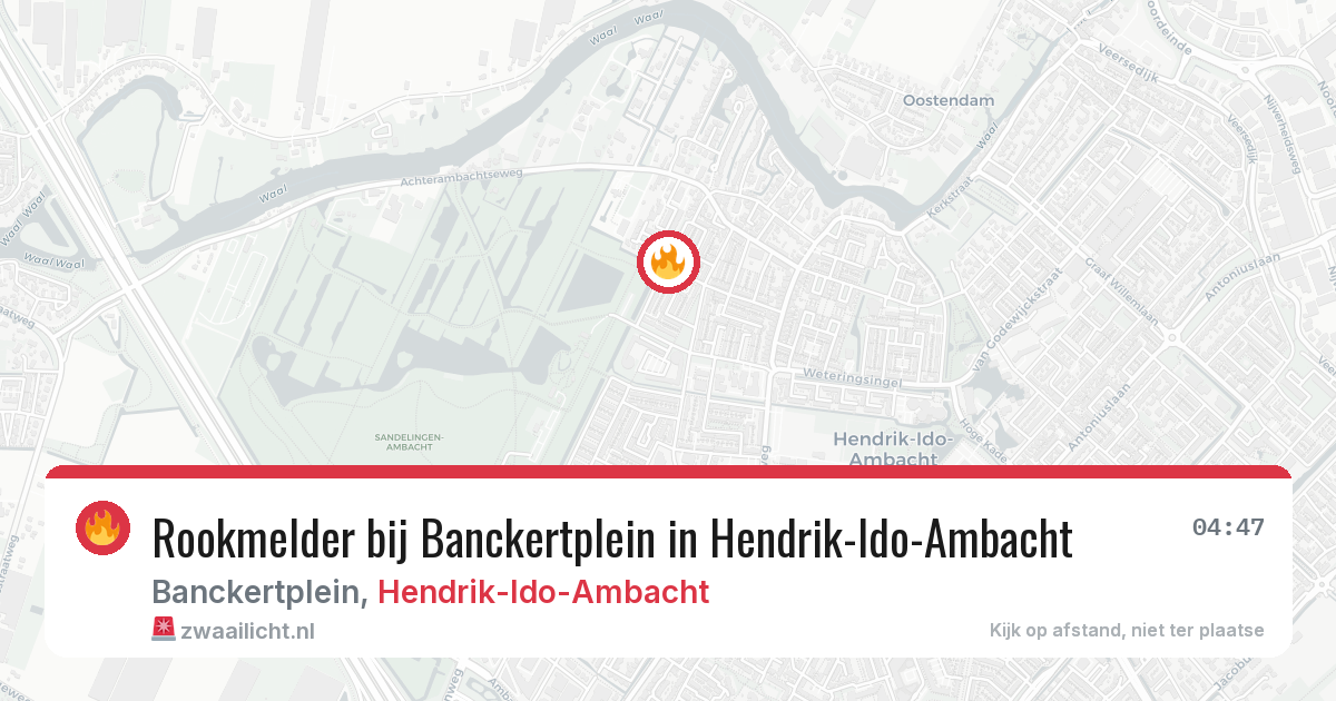 Rookmelder bij Banckertplein in Hendrik-Ido-Ambacht — 6 aug 2026
