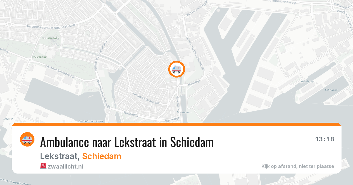 Ambulance naar Lekstraat in Schiedam — 10 jun 2026