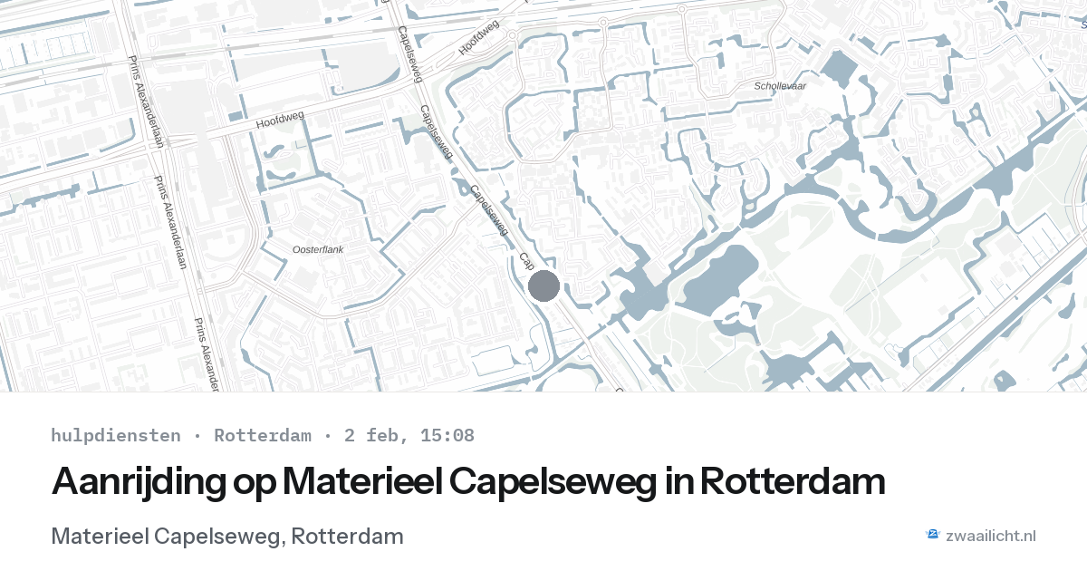 Aanrijding op Materieel Capelseweg in Rotterdam — 2 feb 2026