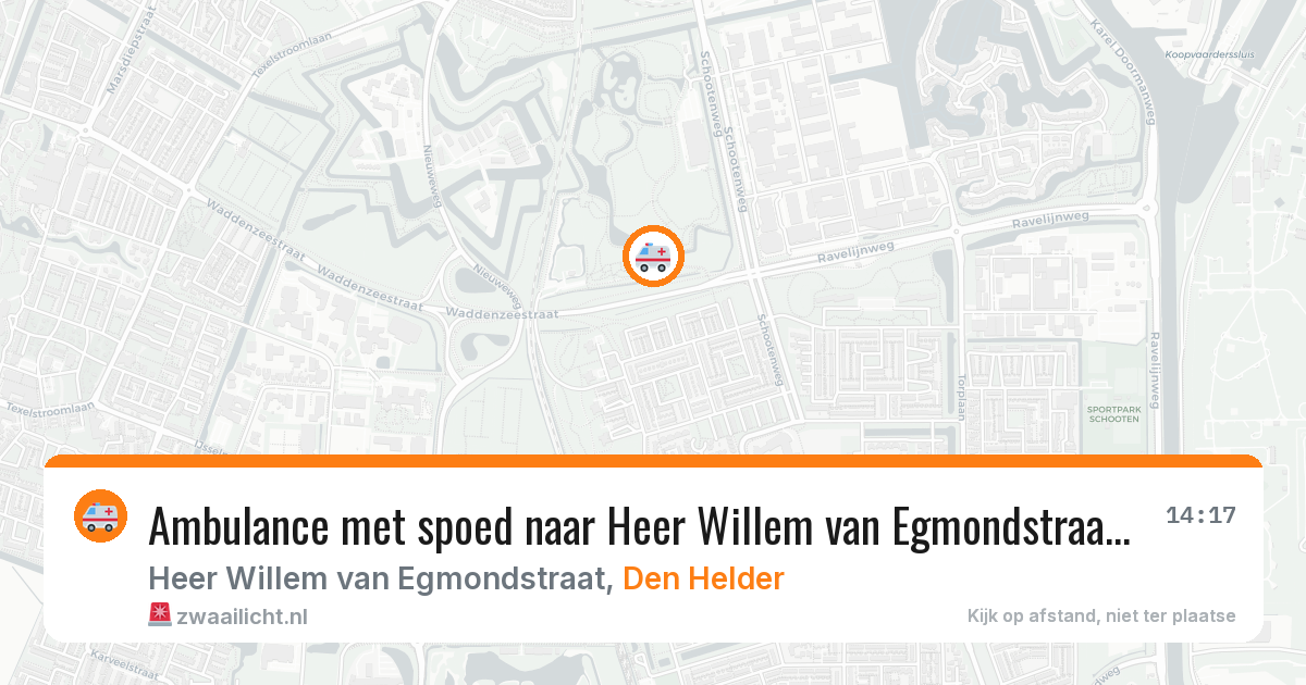 Ambulance met spoed naar Heer Willem van Egmondstraat in Den Helder — 4 aug 2026
