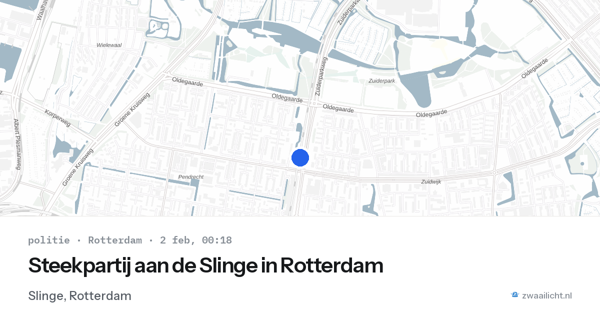 Steekpartij aan de Slinge in Rotterdam — 1 feb 2026