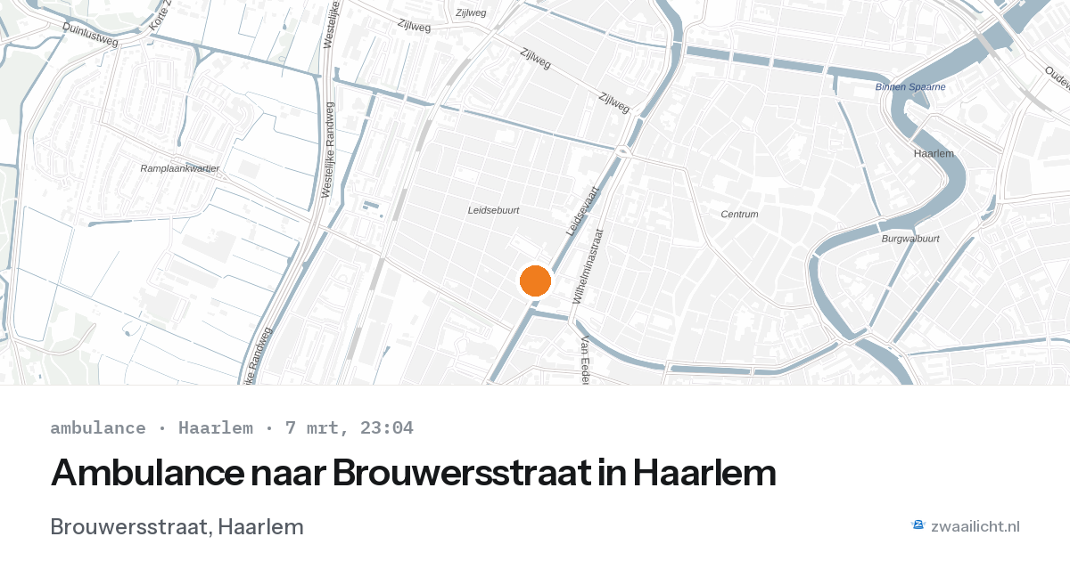 Ambulance naar Brouwersstraat in Haarlem — 7 mrt 2026