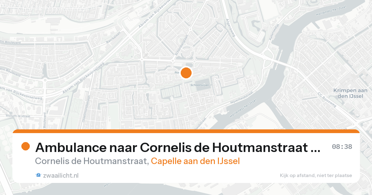 Ambulance naar Cornelis de Houtmanstraat in Capelle aan den IJssel — 25 aug 2026