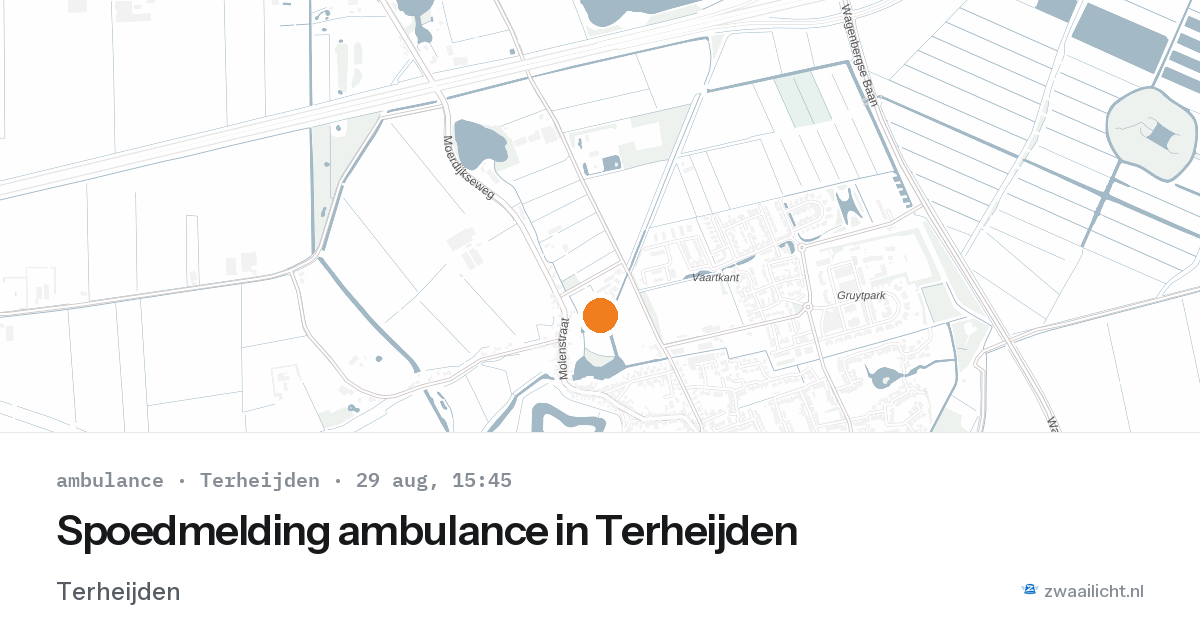 Spoedmelding ambulance in Terheijden — 29 aug 2026