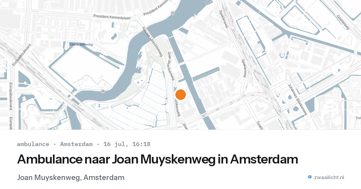 Ambulance naar Joan Muyskenweg in Amsterdam — 16 jul 2026