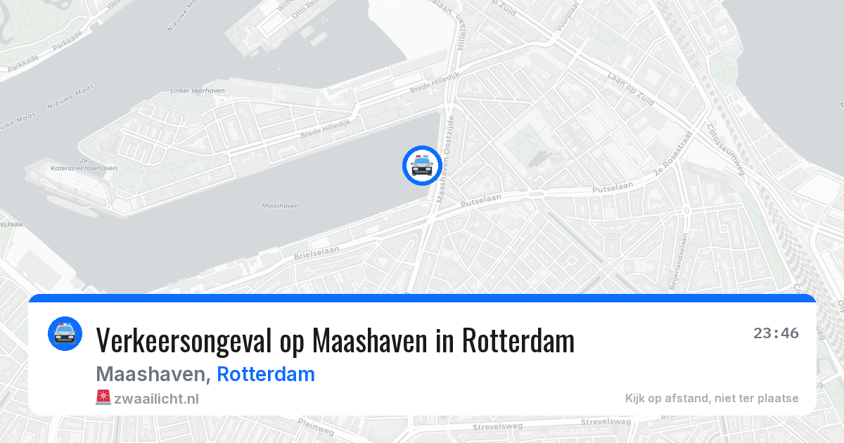 Verkeersongeval op Maashaven in Rotterdam — 3 mei 2026