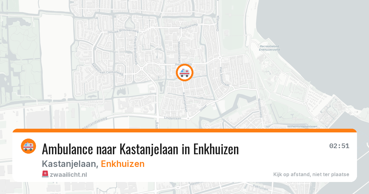 Ambulance naar Kastanjelaan in Enkhuizen — 3 mei 2026