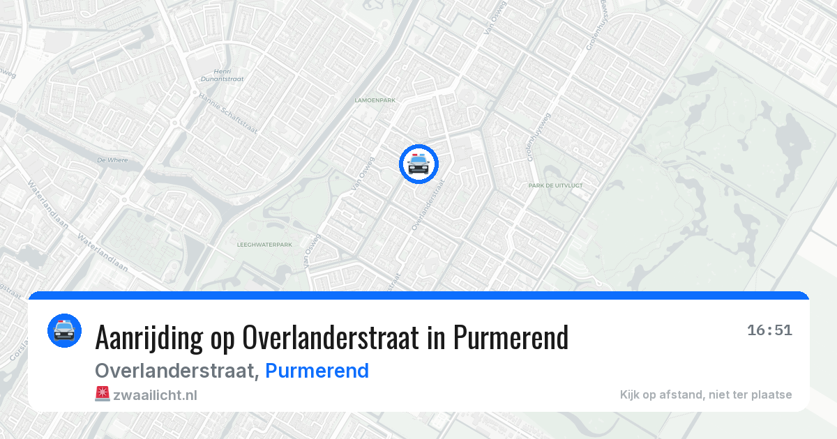 Aanrijding op Overlanderstraat in Purmerend — 28 mei 2026