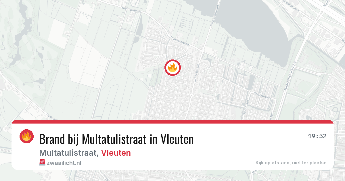 Brand bij Multatulistraat in Vleuten — 26 jul 2026