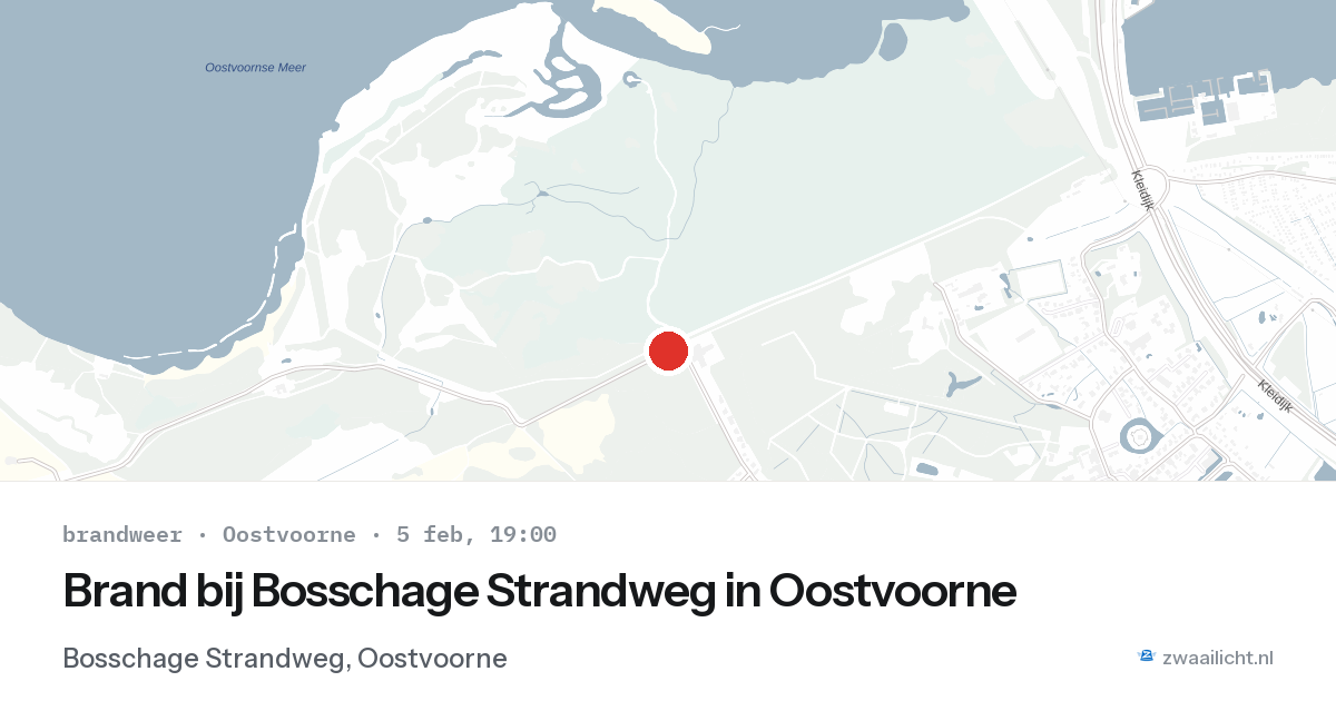Brand bij Bosschage Strandweg in Oostvoorne — 5 feb 2026