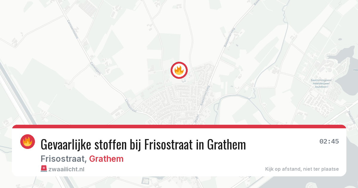 Gevaarlijke stoffen bij Frisostraat in Grathem — 28 jun 2026