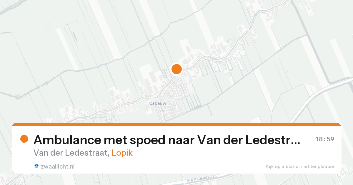 Ambulance met spoed naar Van der Ledestraat in Lopik — 22 aug 2026