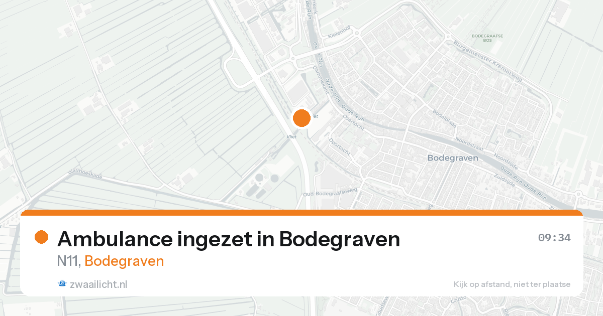 Ambulance ingezet in Bodegraven — 16 aug 2026