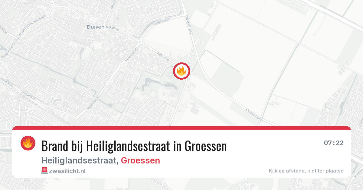 Brand bij Heiliglandsestraat in Groessen — 14 mrt 2026