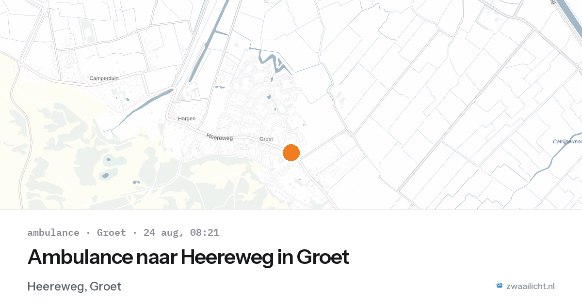 Ambulance naar Heereweg in Groet — 24 aug 2026