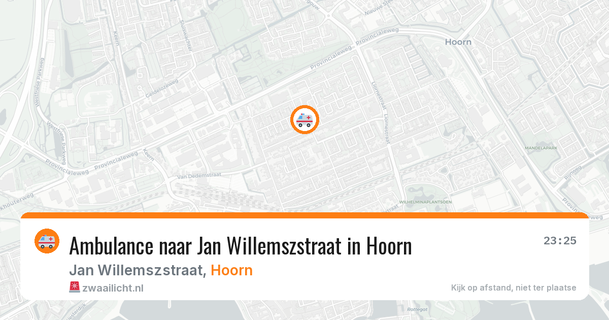 Ambulance naar Jan Willemszstraat in Hoorn — 13 aug 2026
