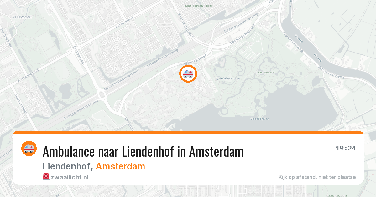 Ambulance naar Liendenhof in Amsterdam — 24 jun 2026