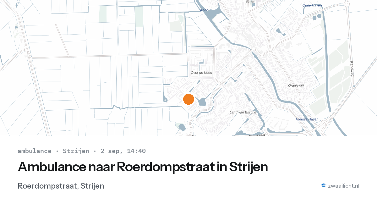 Ambulance naar Roerdompstraat in Strijen — 2 sep 2026