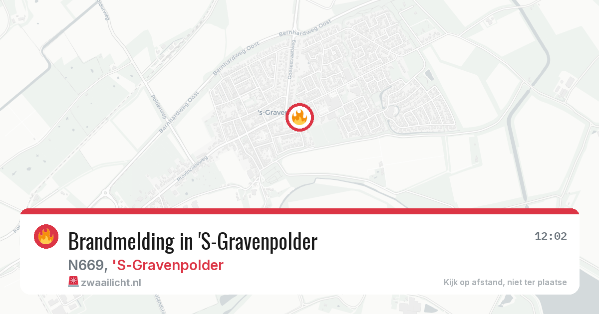 Brandmelding in 'S-Gravenpolder — 14 aug 2026