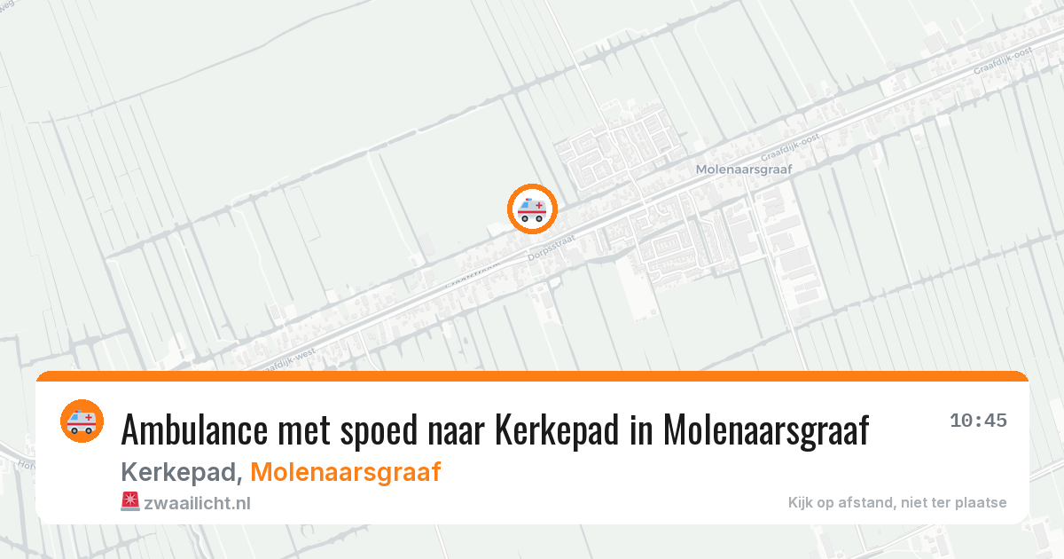 Ambulance met spoed naar Kerkepad in Molenaarsgraaf — 28 feb 2026