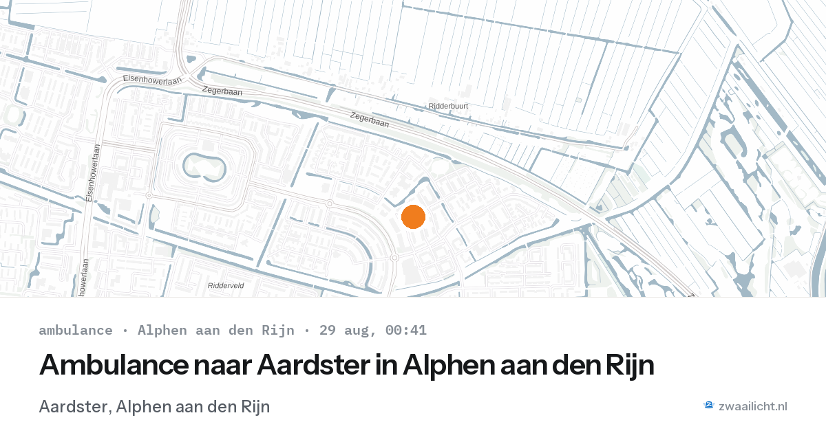 Ambulance naar Aardster in Alphen aan den Rijn — 28 aug 2026