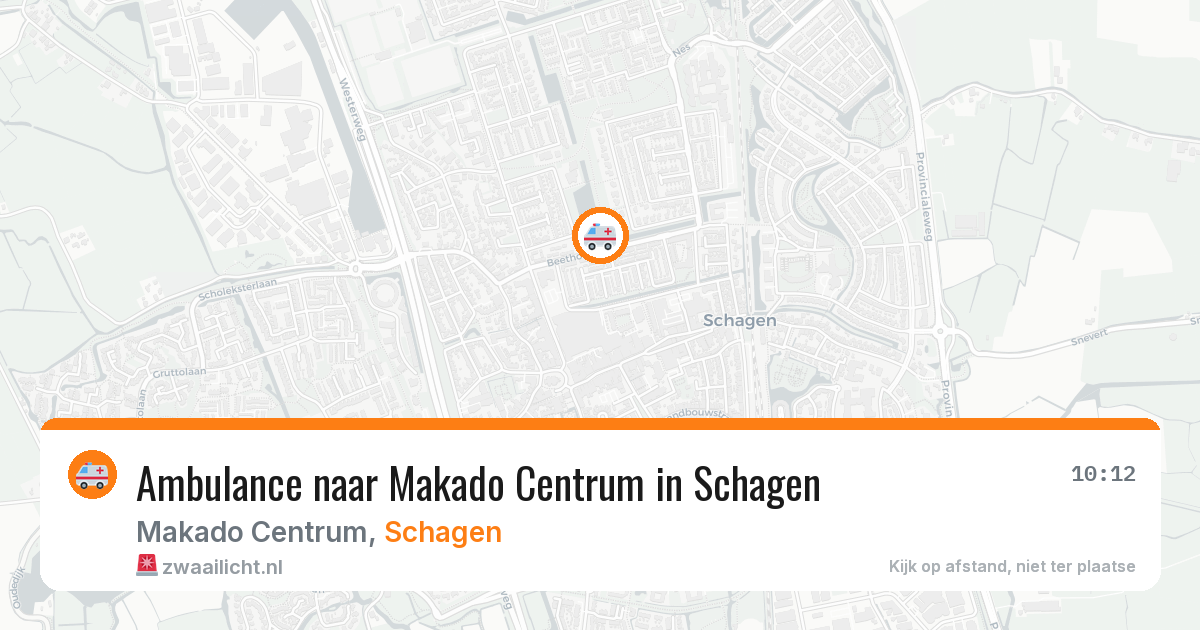 Ambulance naar Makado Centrum in Schagen — 15 jul 2026