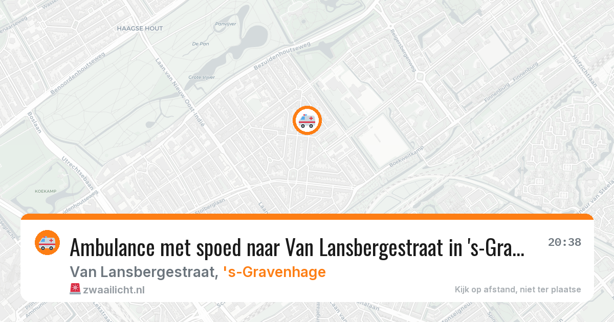 Ambulance met spoed naar Van Lansbergestraat in 's-Gravenhage — 8 feb 2026