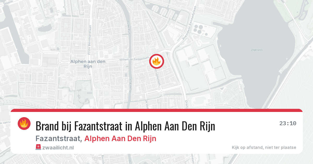 Brand bij Fazantstraat in Alphen Aan Den Rijn — 26 jun 2026