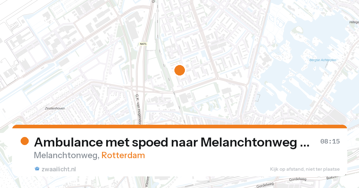Ambulance met spoed naar Melanchtonweg in Rotterdam — 28 aug 2026