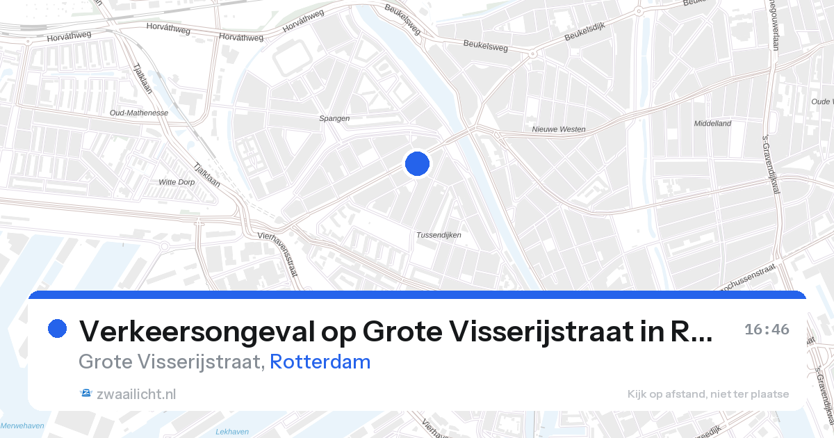 Verkeersongeval op Grote Visserijstraat in Rotterdam — 27 aug 2026