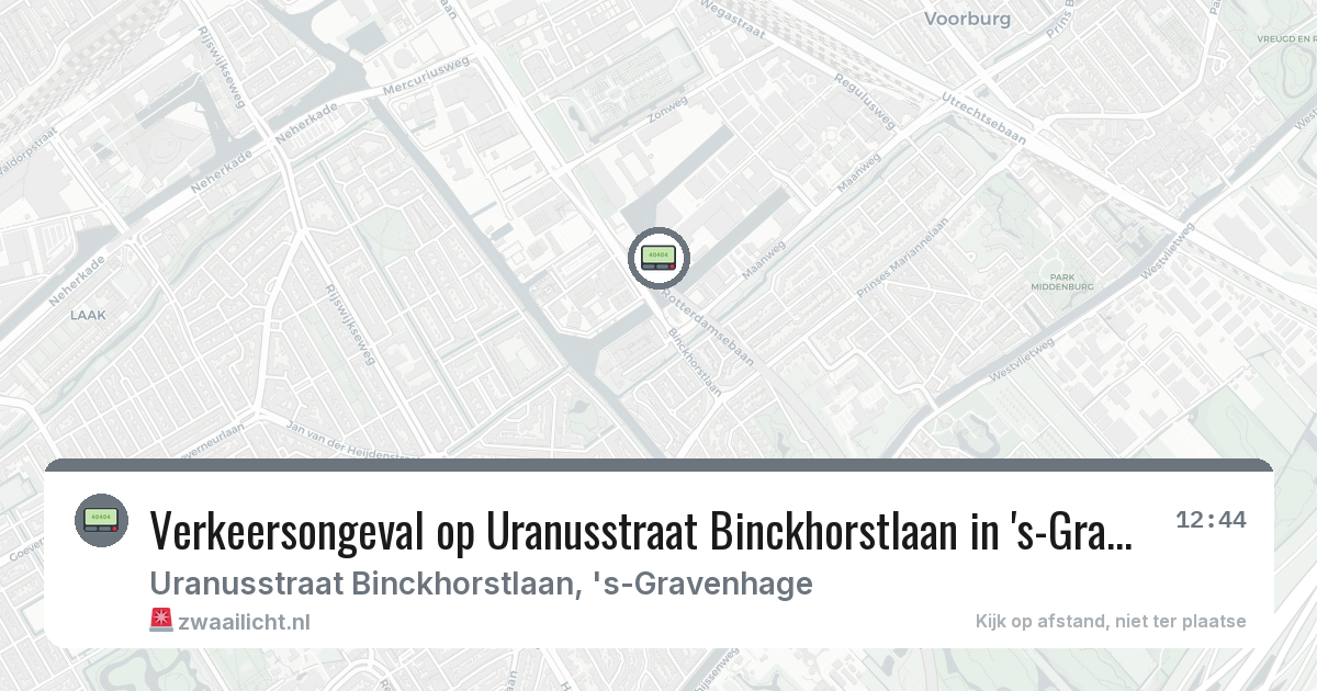 Verkeersongeval op Uranusstraat Binckhorstlaan in 's-Gravenhage — 11 feb 2026