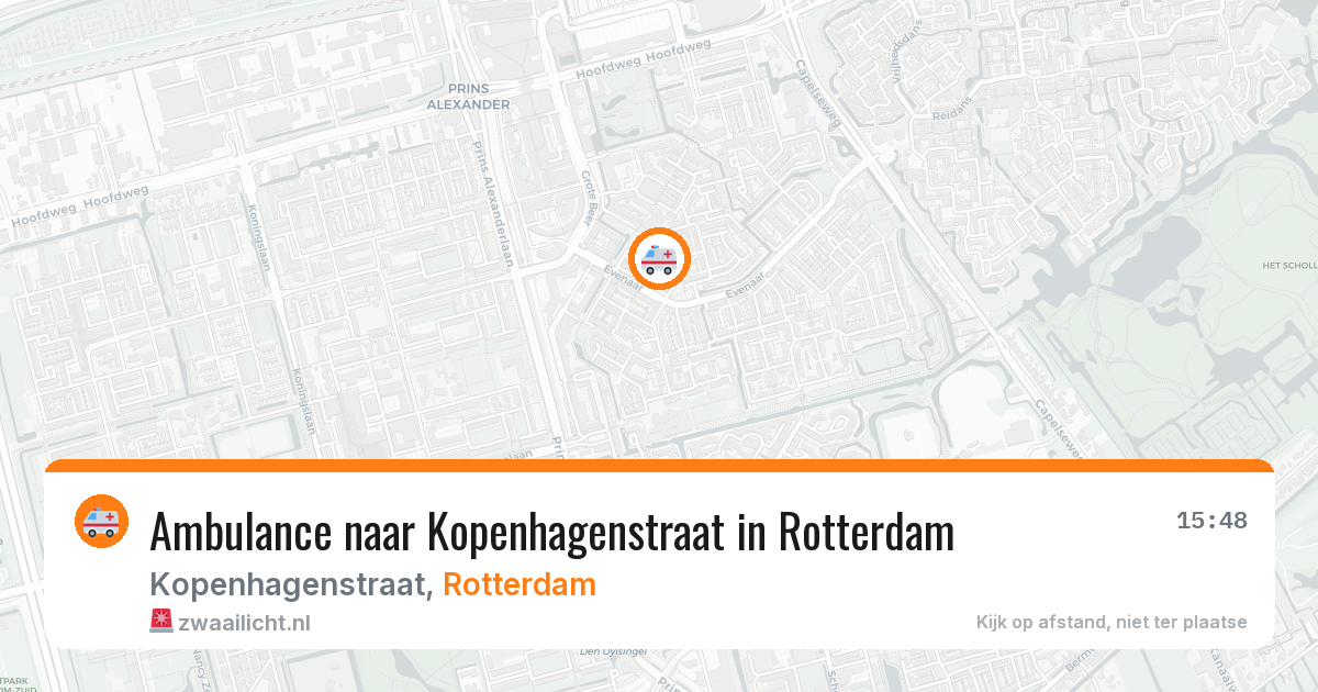 Ambulance naar Kopenhagenstraat in Rotterdam — 24 mei 2026