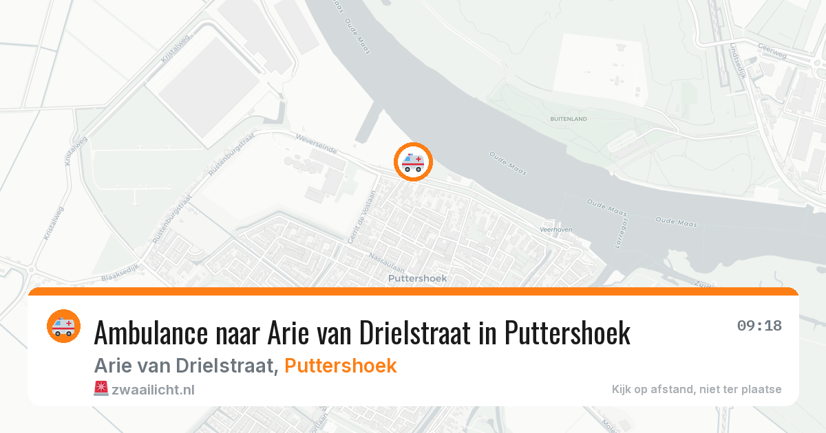 Ambulance naar Arie van Drielstraat in Puttershoek — 21 mei 2026