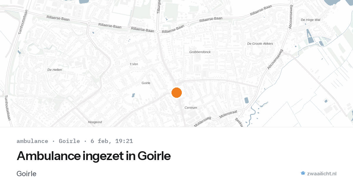 Ambulance ingezet in Goirle — 6 feb 2026