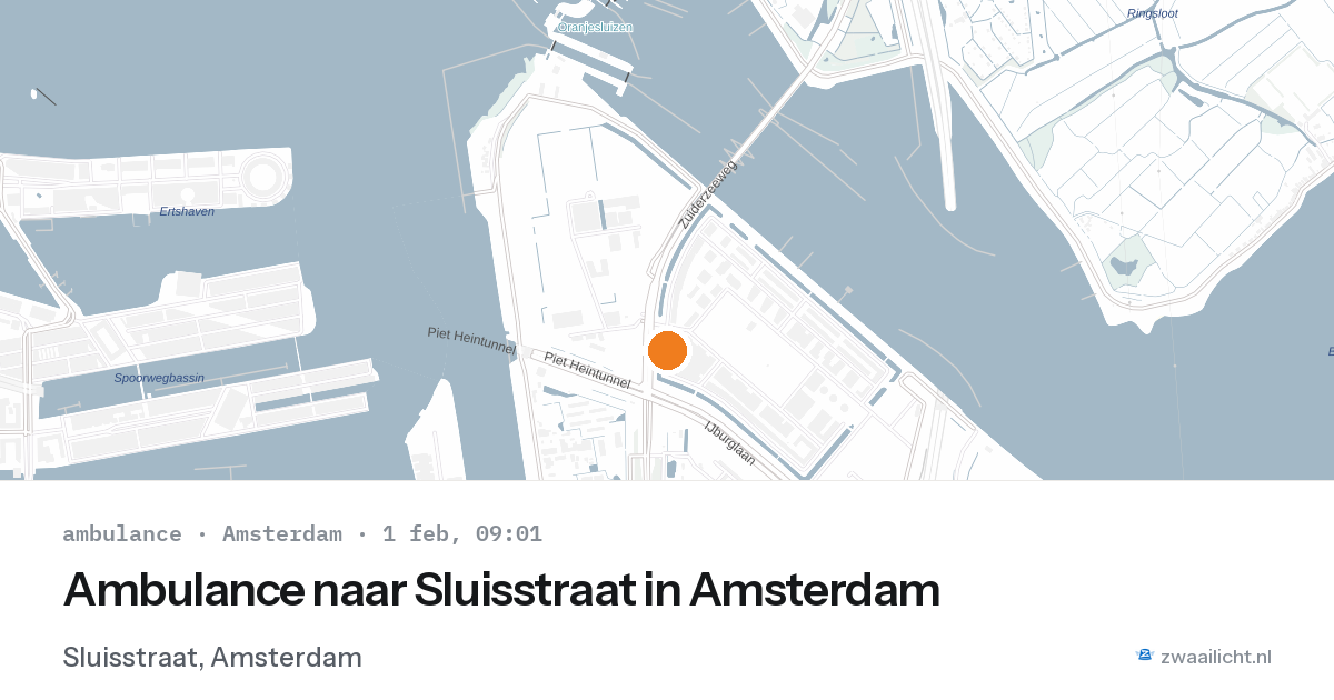 Ambulance naar Sluisstraat in Amsterdam — 1 feb 2026