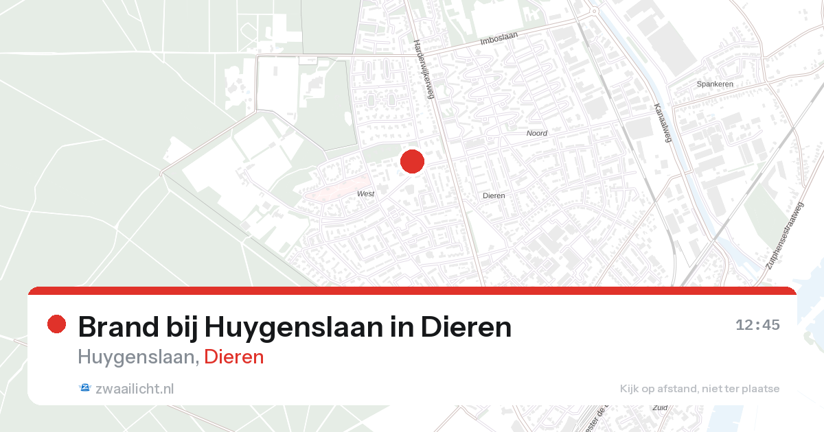 Brand bij Huygenslaan in Dieren — 26 aug 2026