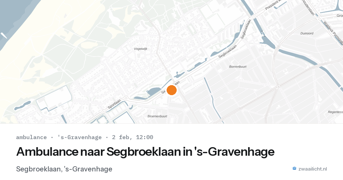 Ambulance naar Segbroeklaan in 's-Gravenhage — 2 feb 2026