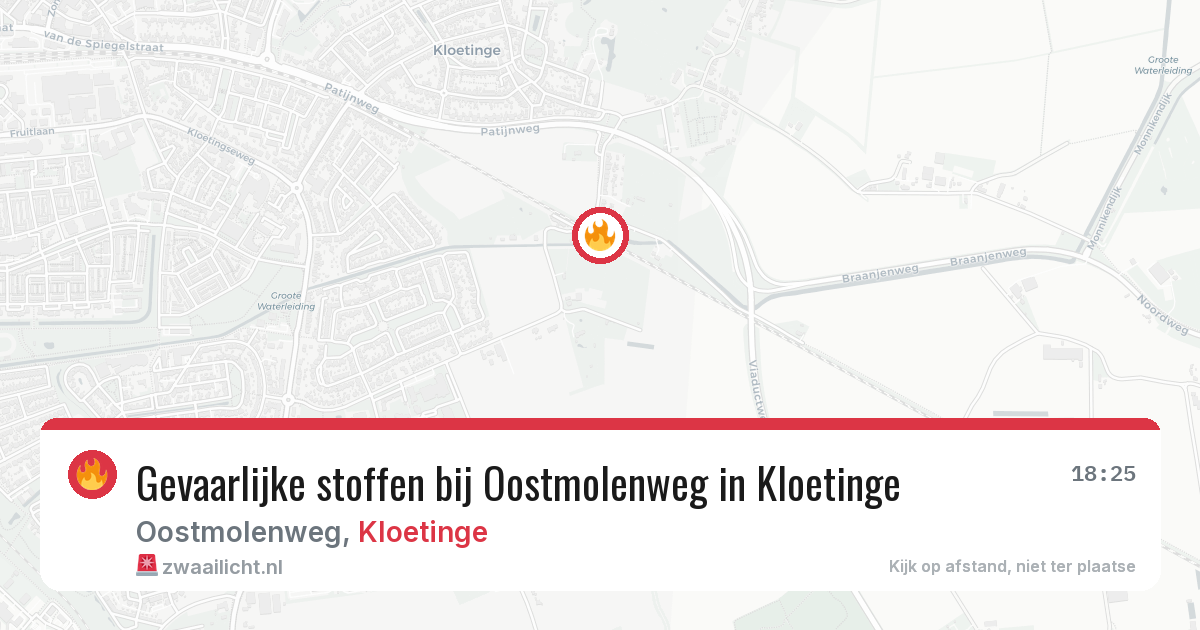 Gevaarlijke stoffen bij Oostmolenweg in Kloetinge — 1 apr 2026