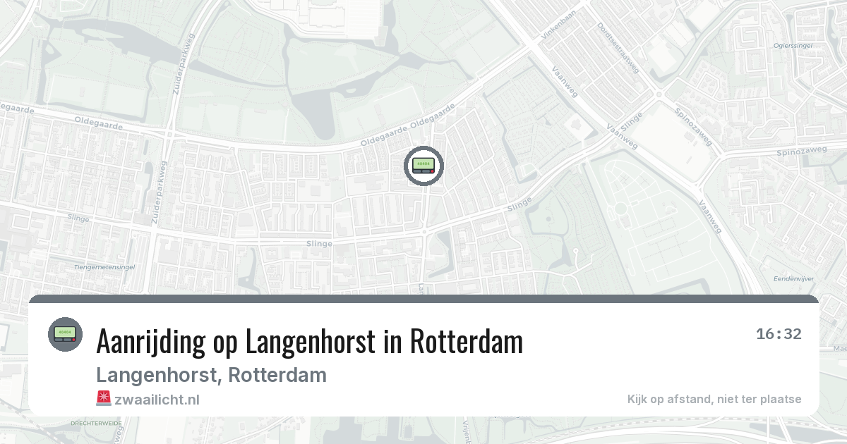Aanrijding op Langenhorst in Rotterdam — 8 feb 2026