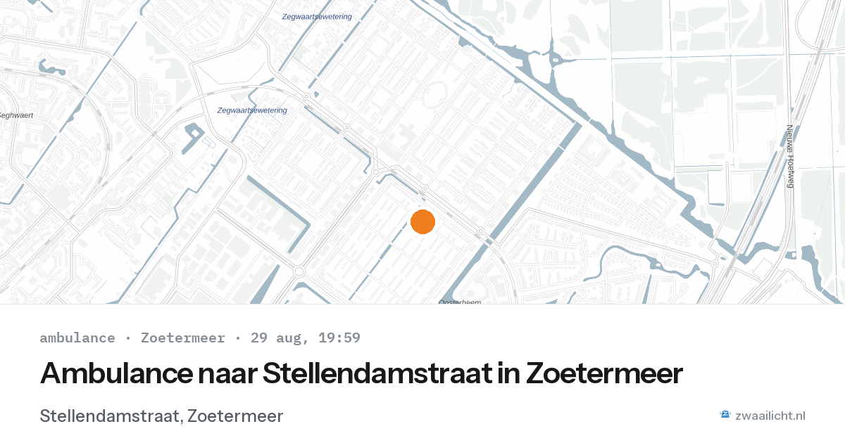 Ambulance naar Stellendamstraat in Zoetermeer — 29 aug 2026