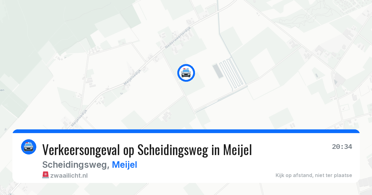 Verkeersongeval op Scheidingsweg in Meijel — 6 aug 2026