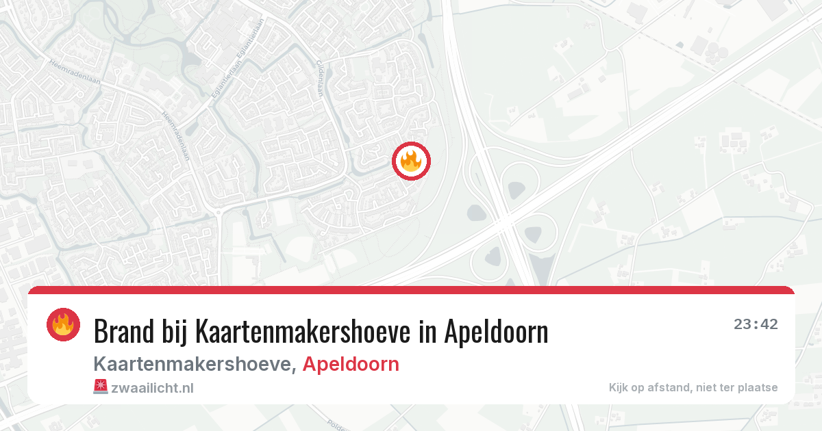 Brand bij Kaartenmakershoeve in Apeldoorn — 28 apr 2026